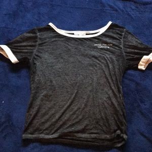 Cropped Tee with “Sorry I’m not listening” print